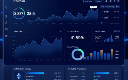 Ethereum news showcasing Intchains and FalconX's 10% ETH yield strategy for institutional investors.