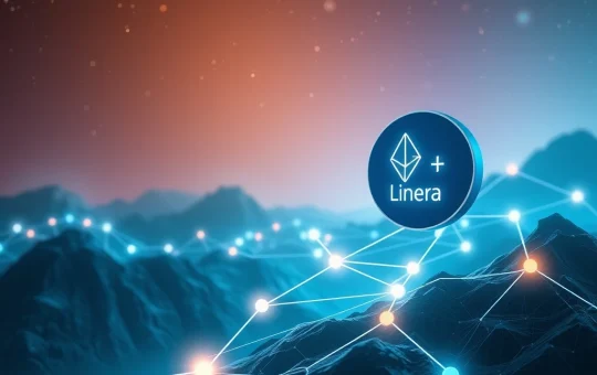 Ethereum and Linea tokens interconnected in a deflationary layer-2 network