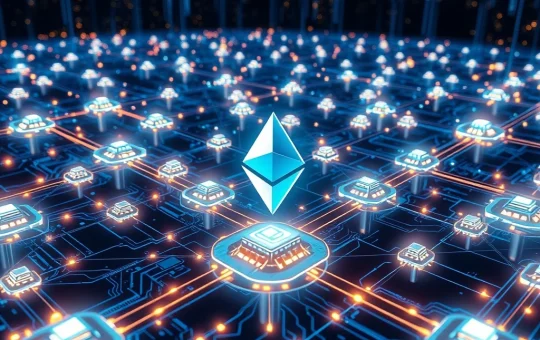 Ethereum's quantum-resistant blockchain with RISC-V framework for enhanced security and speed.