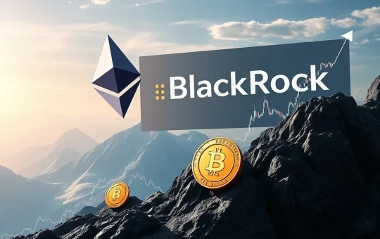 An illustrative image depicting the impact of BlackRock's ETH investment on Ethereum's price, alongside the rising potential of Remittix (RTX) as an exciting altcoin investment.
