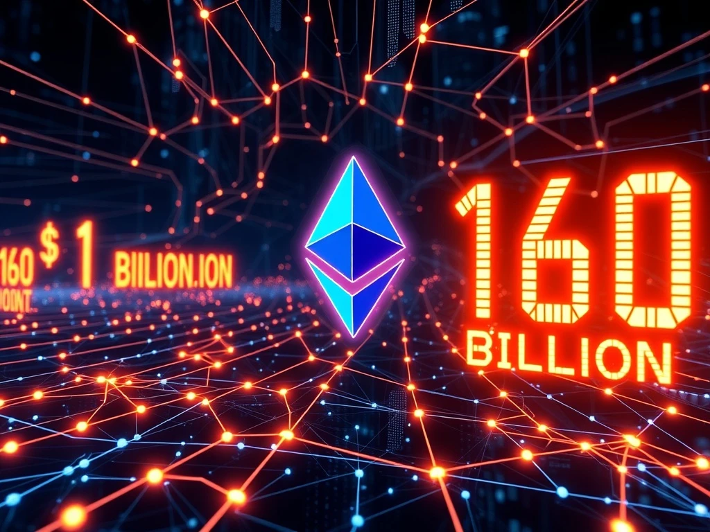 Visualizing the massive surge of Tether USDT on the Ethereum blockchain, indicating significant stablecoin supply growth.