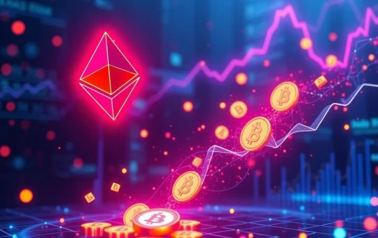 Visualizing a massive ETH withdrawal from exchanges, highlighting the bullish momentum in Ethereum News Today and its impact on market liquidity.