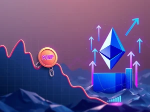 Visualizing the fragmented crypto market: Ethereum News Today highlights ETH ETF inflows fueling altcoin hopes, contrasted with the PUMP token's sharp decline.