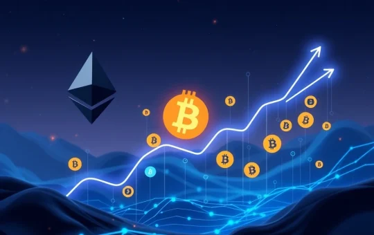 A chart showing Ethereum's growing dominance over declining Bitcoin ETF inflows, signaling a crypto market shift towards utility tokens.