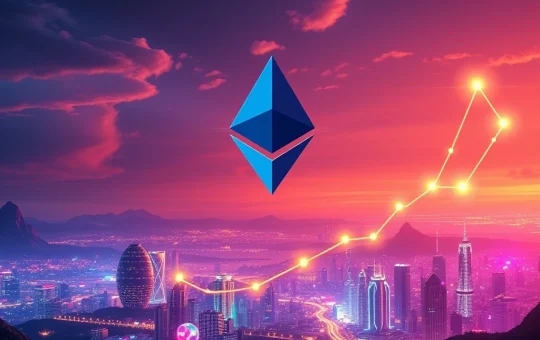Charts showing Ethereum price surge, reflecting network upgrades and a crypto short squeeze.