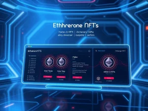 Ethereum NFT Explorer built with NextJS and Alchemy API showcasing NFT data