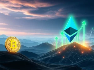 A chart showing Ethereum's potential outperformance over Bitcoin, driven by its unique supply dynamics and increasing institutional crypto adoption.