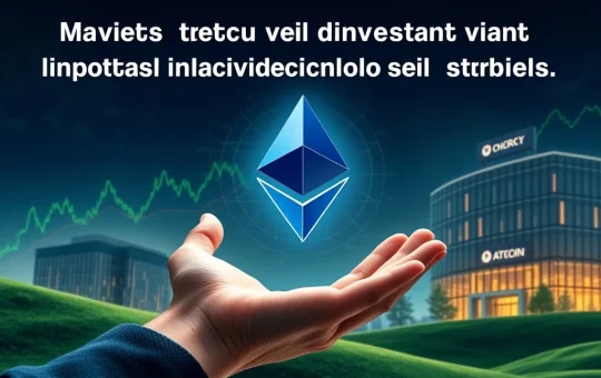 An innovative visual representing Bit Digital's strategic shift to Ethereum, highlighting the crypto investment shift and its impact on stock gains.