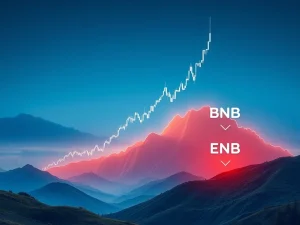 A chart illustrating Ethereum's significant price surge contrasted with BNB's struggle against resistance, reflecting current cryptocurrency trends.