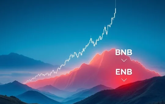 A chart illustrating Ethereum's significant price surge contrasted with BNB's struggle against resistance, reflecting current cryptocurrency trends.
