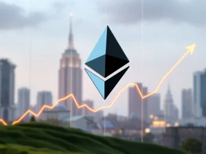 Chart depicting Ethereum price soaring towards a $9,000 target, symbolizing strong market demand and investor confidence.