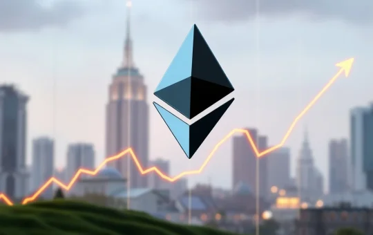 Chart depicting Ethereum price soaring towards a $9,000 target, symbolizing strong market demand and investor confidence.