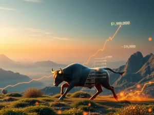 A bull breaking through digital resistance lines, symbolizing the Ethereum price potentially reaching $9K despite current market challenges.