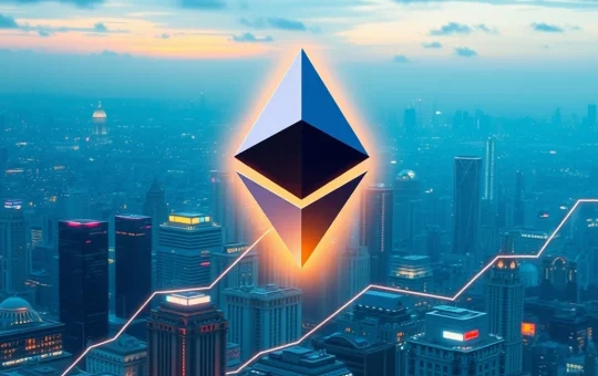 Visualizing the Ethereum price surge driven by institutional adoption and a breakthrough ETH ETF holding ratio.