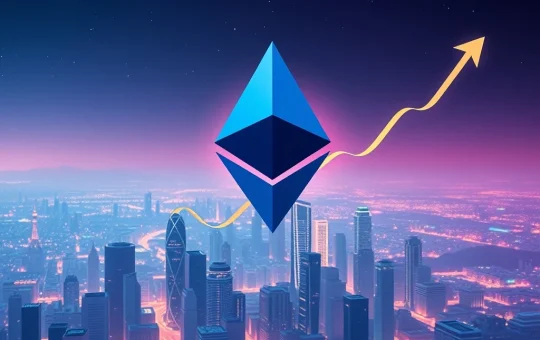 A digital representation of Ethereum's price surge, symbolizing the strong ETH ETF optimism and growing institutional demand.