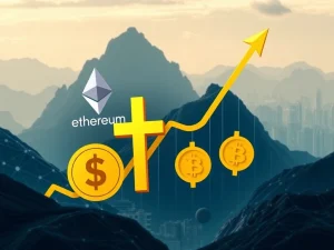 A vibrant chart illustrating the Ethereum price breakout and Solana's potential surge, symbolizing the bullish crypto market momentum.
