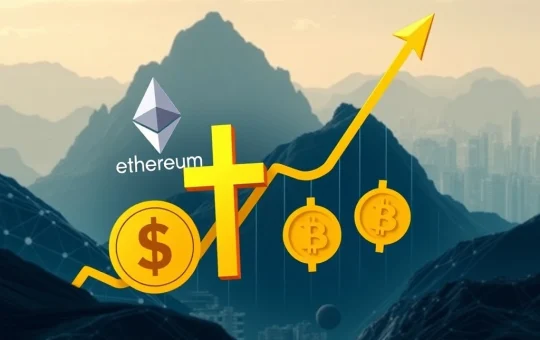 A vibrant chart illustrating the Ethereum price breakout and Solana's potential surge, symbolizing the bullish crypto market momentum.