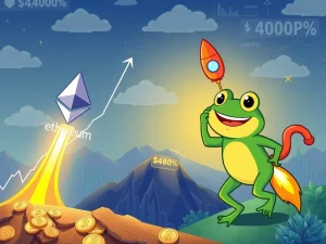 Chart showing Ethereum price prediction soaring towards $4800, alongside LILPEPE meme coin's explosive 8000% growth potential, illustrating crypto market trends.