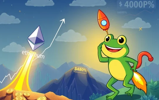 Chart showing Ethereum price prediction soaring towards $4800, alongside LILPEPE meme coin's explosive 8000% growth potential, illustrating crypto market trends.