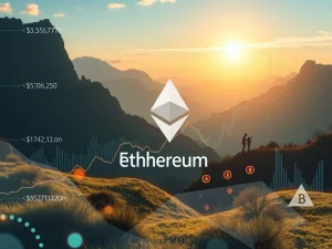 An Ethereum price chart showing a strong upward trend, reflecting surging on-chain demand and bullish market sentiment for ETH.