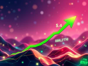A bullish Ethereum price chart showing an upward trajectory, highlighting the strong momentum towards the $4,107 target.
