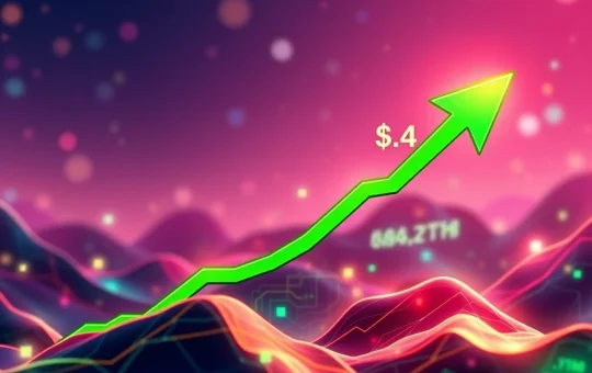 A bullish Ethereum price chart showing an upward trajectory, highlighting the strong momentum towards the $4,107 target.