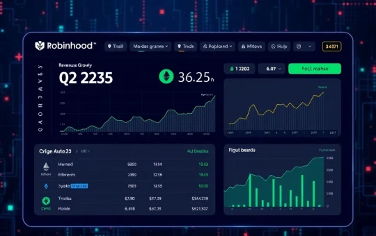 Robinhood Q2 2025 revenue growth with Ethereum and crypto trading metrics