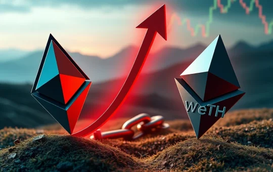 Visualizing the urgent threat to Ethereum stability as wETH borrowing costs surge, highlighting DeFi lending risks.