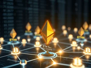 Visualizing Blockscape's significant Ethereum staking growth, now a top 50 ETH validator, reinforcing network security.