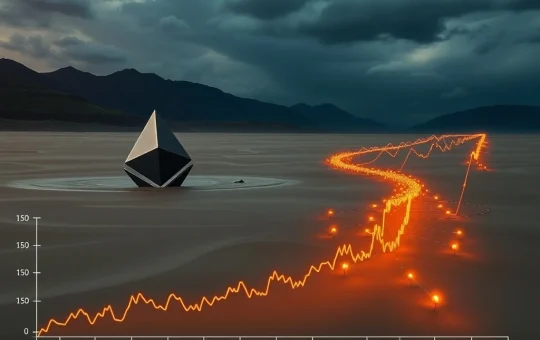 An urgent visual representing the Ethereum staking crisis, showing validator queues and spiking ETH borrow rates due to stETH liquidation.