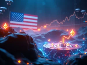 Visualizing the explosive growth of Ethereum staking, with digital ETH flowing into secure P2P.org pools amidst a surging market.