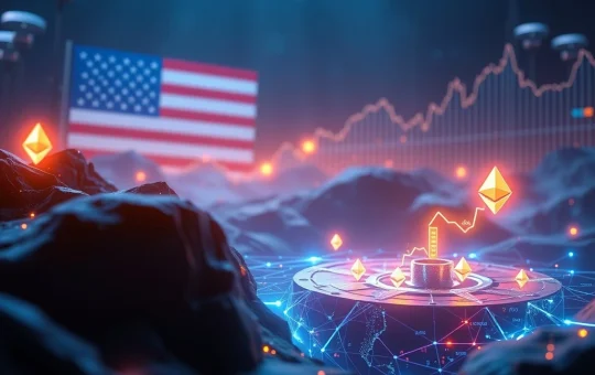 Visualizing the explosive growth of Ethereum staking, with digital ETH flowing into secure P2P.org pools amidst a surging market.