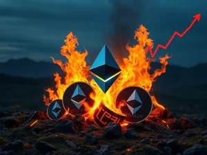 Visualizing Ethereum's shrinking supply and its potential impact on ETH price.