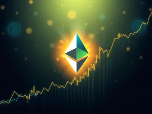 Ethereum price chart showing a symmetrical triangle breakout and bullish surge