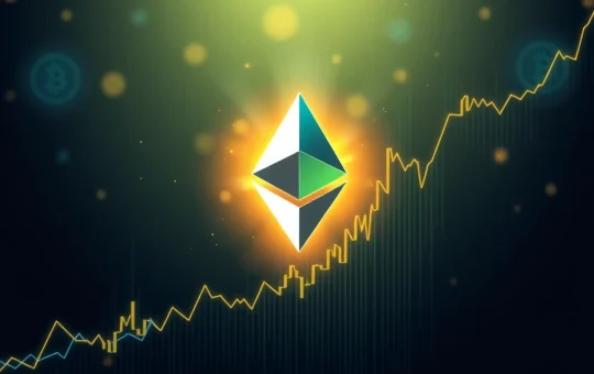 Ethereum price chart showing a symmetrical triangle breakout and bullish surge