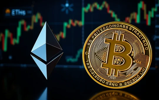 Chart showing Ethereum trading volume surpassing Bitcoin, signaling a historic shift in the crypto market.
