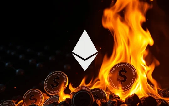 Visualizing a significant USDC burn on the Ethereum blockchain, illustrating how the action helps maintain the stablecoin's USD peg.