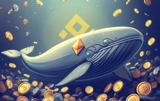 Ethereum whale withdrawing ETH from Binance in a strategic move