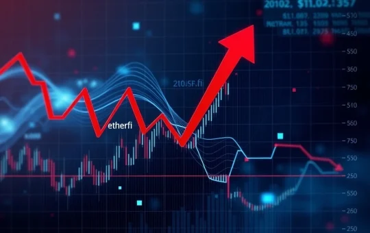 Chart illustrating a sharp Ether.fi price analysis, highlighting the critical support levels for ETHFIUSDT amidst a market downturn.