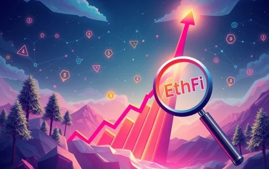 Visualizing ETHFI's dramatic crypto price surge, driven by recent protocol upgrades and tokenomics shifts.
