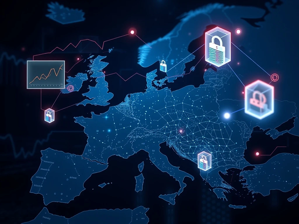Illustrates how institutional adoption of cryptocurrency in Europe is propelled by strategic partnerships, bridging traditional finance with advanced market infrastructure.