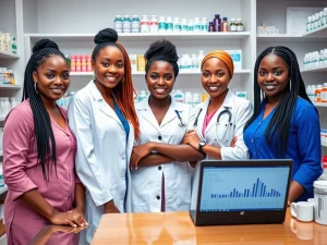 Female pharmacists in Nigeria benefiting from Famasi's CareCapital initiative