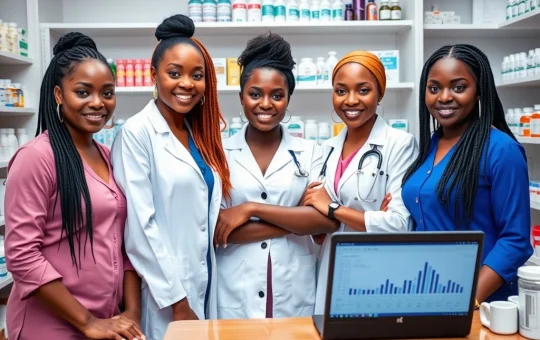 Female pharmacists in Nigeria benefiting from Famasi's CareCapital initiative