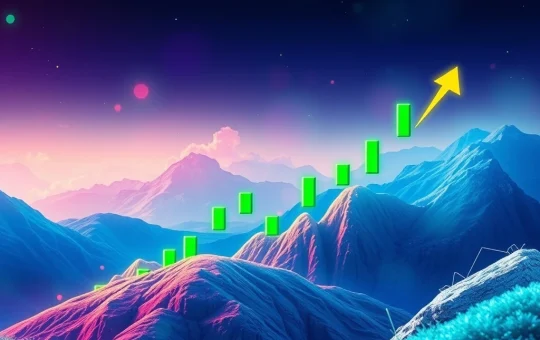 A crypto chart showing FARTCOIN's price testing a critical resistance level, highlighting a potential upward breakout.