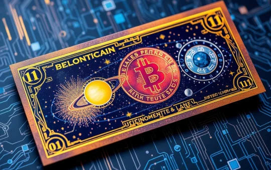 Fastex collectible currency notes backed by FTN token with solar system artwork and security features