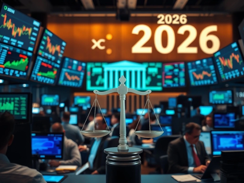 Bond traders intently watching screens, signaling increased bets on Fed rate cuts for 2026 amidst political speculation.