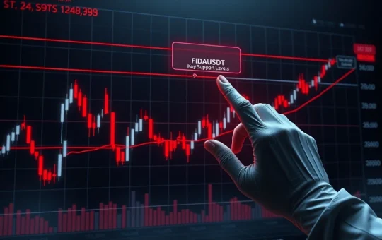 A chart showing a significant FIDAUSDT price drop, highlighting bearish trends in the Solana Name Service market.
