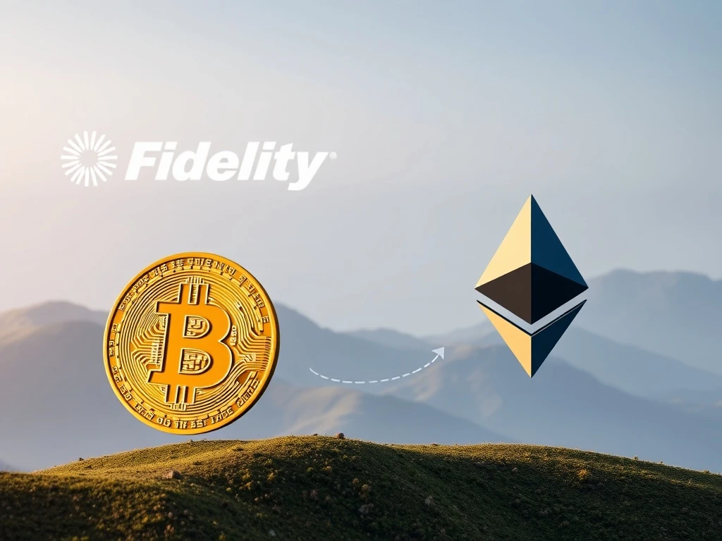 A visual representation of Fidelity's strategic crypto shift, symbolizing institutional investment moving from Bitcoin to Ethereum.