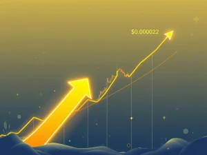 A chart illustrating the FLOKI price rebound from a key Fibonacci level, signaling a potential move towards its $0.00022 target.