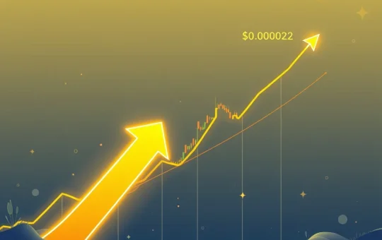 A chart illustrating the FLOKI price rebound from a key Fibonacci level, signaling a potential move towards its $0.00022 target.